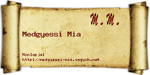 Medgyessi Mia névjegykártya